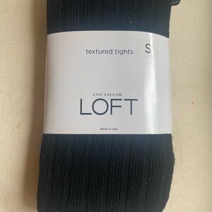 LOFT Black textured tights